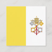 Carte De Visite Carré Emblème du drapeau de la Cité du Vatican (Dos)