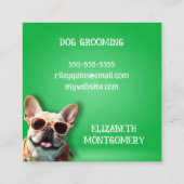 Carte De Visite Carré Empreintes de pattes de chiens (Dos)