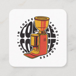 Carte De Visite Carré En Café nous croyons