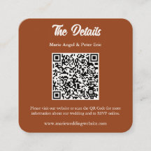 Enclosure de code QR de mariage minimaliste en ter