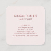 Carte De Visite Carré Encre d'alcool chic Abstraite (Dos)