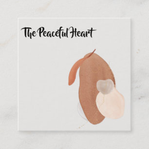 Carte De Visite Carré *~* Encre minimale Abstraite AR27 QR Simple Wabi S