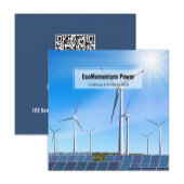 Carte De Visite Carré Énergie renouvelable QR