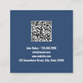 Carte De Visite Carré Énergie renouvelable QR (Dos)