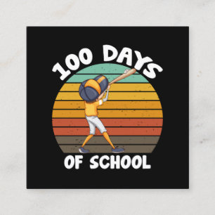 Carte De Visite Carré Enfants 100 Jours D'école Garçons 100ème Jour Base
