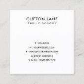 CARTE DE VISITE CARRÉ ENSEIGNANT DE L'ÉCOLE MODERNE PEINTURE HUILE POMME (Dos)