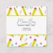 Carte De Visite Carré Enseignant Tutor HomeSchool Education (Devant)