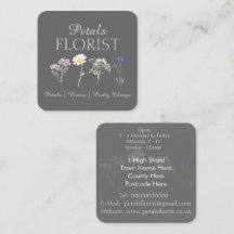 Enseigne Moderne de Boutique de Fleuriste Carrée