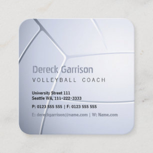 Carte De Visite Carré Entraîneur de volley-ball Leçons de pratique de