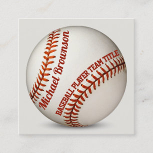 Carte De Visite Carré Entraîneur Joueur École Sport BASEBALL