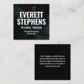 Carte De Visite Carré Entraîneur moderne noir et blanc (Devant / Derrière)