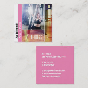 Carte De Visite Carré Entraîneur personnel Fitness Sports actifs