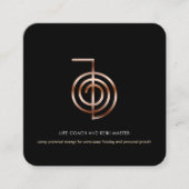 Carte De Visite Carré Entraîneur Reiki Master Life (Devant)