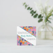 Carte De Visite Carré entreprise de conception osseuse de chien (Debout devant)