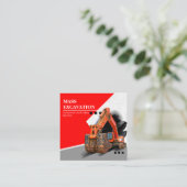 Carte De Visite Carré Entreprise de construction et de construction d'ex (Debout devant)