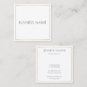 Carte De Visite Carré Entreprise Modèle Moderne Élégant Simple (Devant / Derrière)