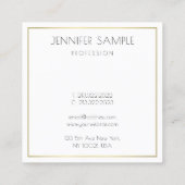 Carte De Visite Carré Entreprise Modèle Moderne Élégant Simple (Dos)