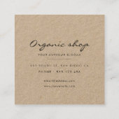 Carte De Visite Carré Entreprise moderne simple kraft (Dos)