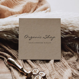 Carte De Visite Carré Entreprise moderne simple kraft