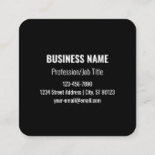 Carte De Visite Carré Entrer l'URL et créer un code QR numérisable | Bla (Dos)