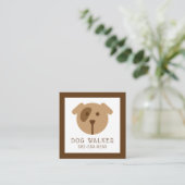 Carte De Visite Carré Entretien avec les animaux | Dog Walker (Debout devant)