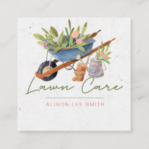 Carte De Visite Carré Entretien de pelouse ou aménagement paysager