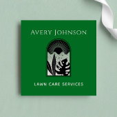 Carte De Visite Carré Entretien de pelouse Paysage Art Déco Moderne Trop