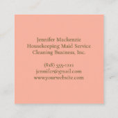 Carte De Visite Carré Entretien ménage ménage ménage ménage ménage ménag (Dos)