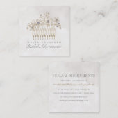 Carte De Visite Carré Épouser les bijoux nuptiales d'accessoires de (Devant / Derrière)