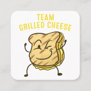 Carte De Visite Carré Équipe cool Fromage Grillé Cadeau Drôle Squad Toas