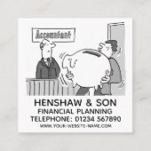 Carte De Visite Carré Équipe De Promotion De La Planification Financière (Devant)