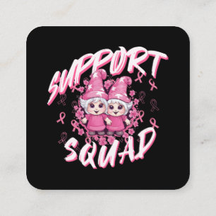 Carte De Visite Carré Équipe de soutien Gnome Warrior Sensibilisation au