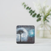 Carte De Visite Carré Espace Pleine lune Sky Tree (Debout devant)