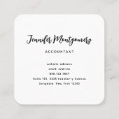 Carte De Visite Carré Espace rose & violet & Étoiles Faux Galaxy (Dos)