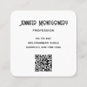 Carte De Visite Carré Espace rose & violet & Étoiles Faux Galaxy (Dos)