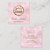 Carte De Visite Carré esthéticien votre logo (Devant / Derrière)