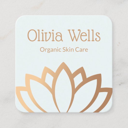 Carte de visite Carré Esthétique Lotus Gold (Devant)