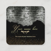 Carte De Visite Carré estilo de ladrillo construcción (Devant)