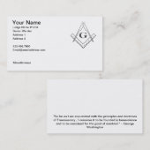 Carte De Visite Carré et boussole à l'oeil ouvert (Devant / Derrière)