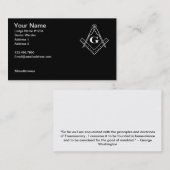 Carte De Visite Carré et boussole à l'oeil ouvert (Devant / Derrière)