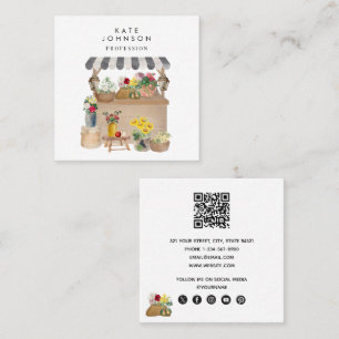 Carte De Visite Carré Étanchéité du marché de l'agriculteur