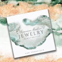 Ethereal Blue Green Agate Designer bijouterie
