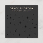 Carte De Visite Carré Étoile céleste Zodiac oreille noire (Devant)