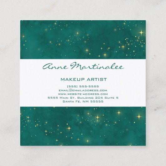 Carte De Visite Carré Étoiles (Dos)