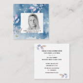 Carte De Visite Carré *~* Étoiles Chic Populaire Modèle de cheveux actri (Devant / Derrière)