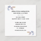 Carte De Visite Carré *~* Étoiles Chic Populaire Modèle de cheveux actri (Dos)