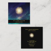 Carte De Visite Carré *~* Étoiles de guérison cosmique Énergies Sun Burs (Devant / Derrière)