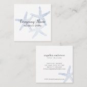 Carte De Visite Carré Étoiles de mer (Devant / Derrière)