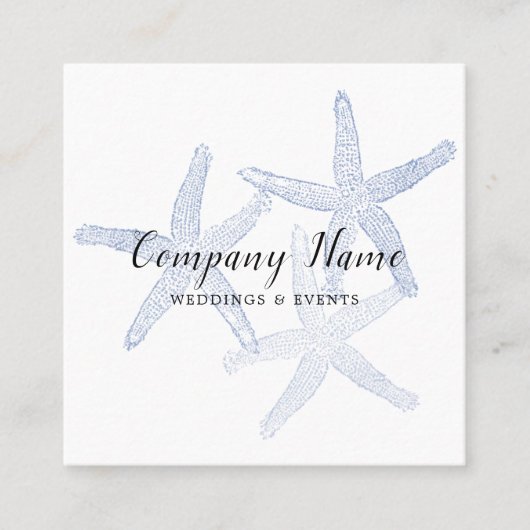 Carte De Visite Carré Étoiles de mer (Devant)