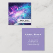 Carte De Visite Carré *~* Étoiles de nébuleuse Universe.  Cosmos Galaxy (Devant / Derrière)